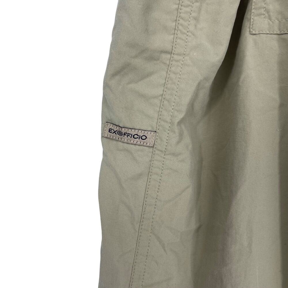 ExOfficio Pants Womens XL x 29.5" Inseam Tan Khaki Buzz Off Convertible Hiking - Picture 6 of 9